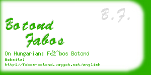 botond fabos business card